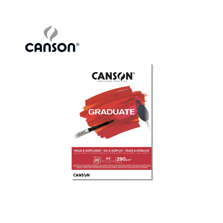 Block Óleo y Acrílico Canson Graduate A3 20 Hojas 290g/m2 2