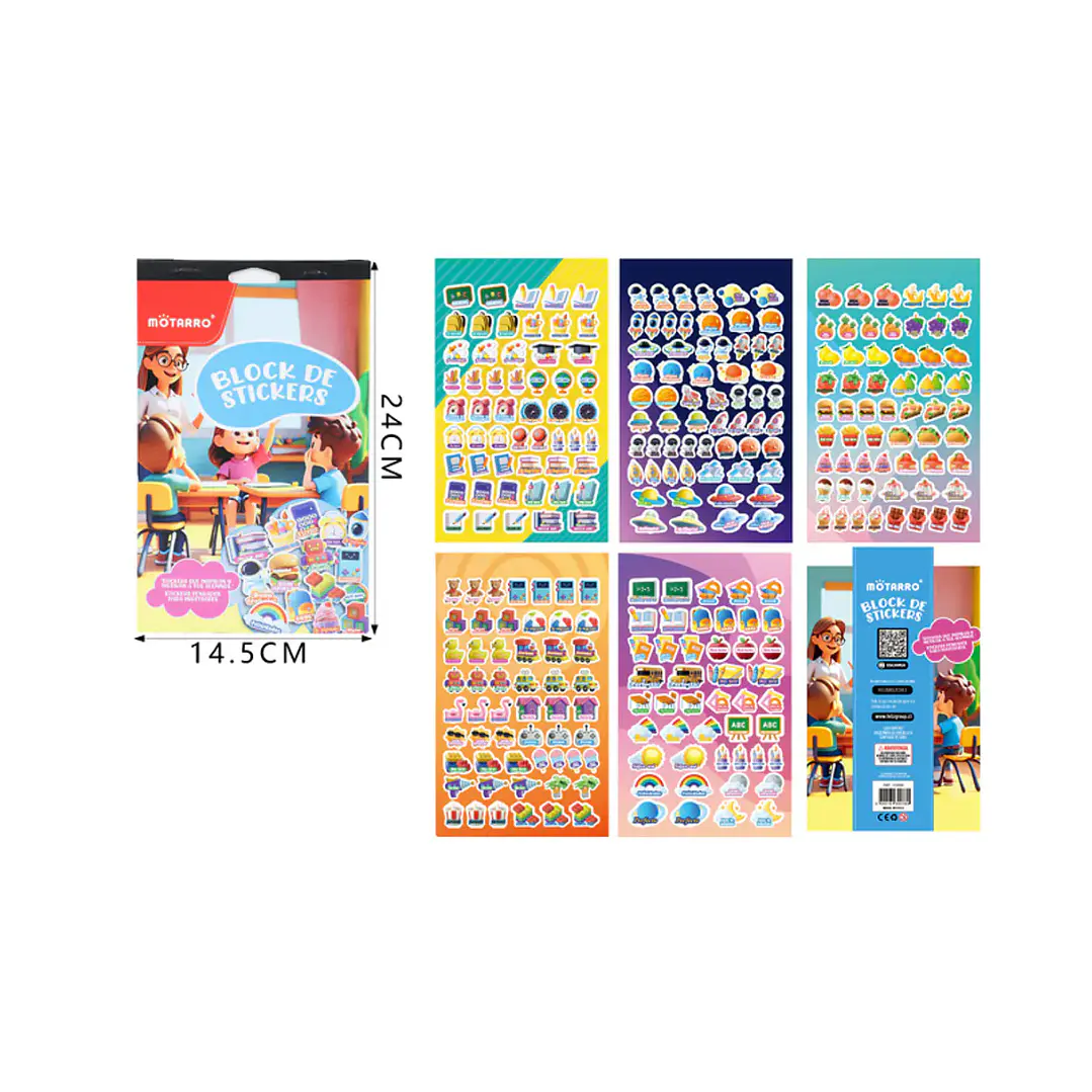 Block Stickers Motivacionales diseño Escuela   3
