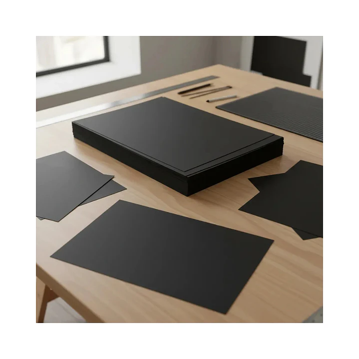 Pack 10 Pliegos Cartón Piedra Color Negro 27x38cm 4