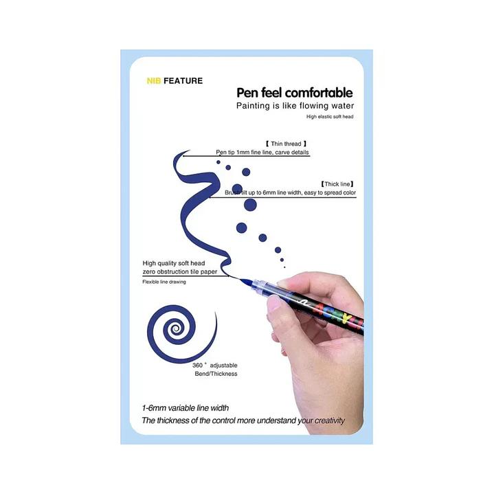 Marcadores Acrílicos Punta Pincel Acrylic 24 Colores 5