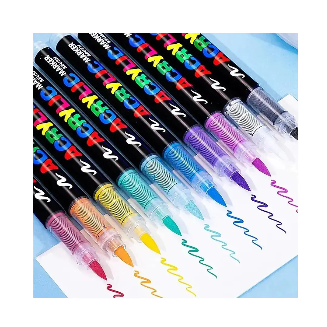 Marcadores Acrílicos Punta Pincel Acrylic 24 Colores 2