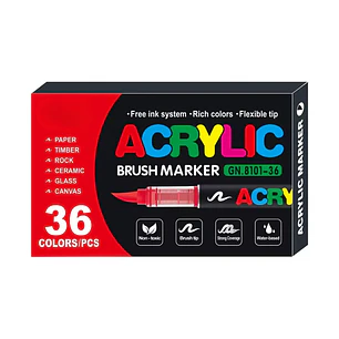 Marcadores Acrílicos Punta Pincel Acrylic 36 Colores