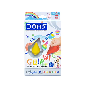 Crayones Plásticos Jumbo Grippie Doms Set 6 Colores