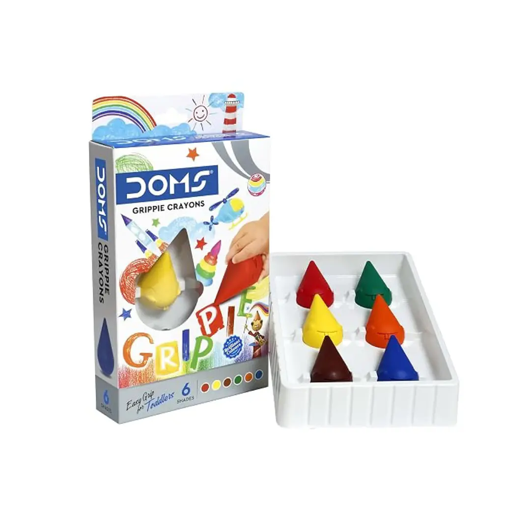 Crayones Plásticos Jumbo Grippie Doms Set 6 Colores 4