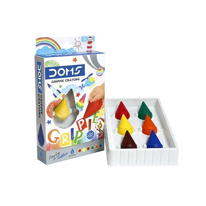 Crayones Plásticos Jumbo Grippie Doms Set 6 Colores 4