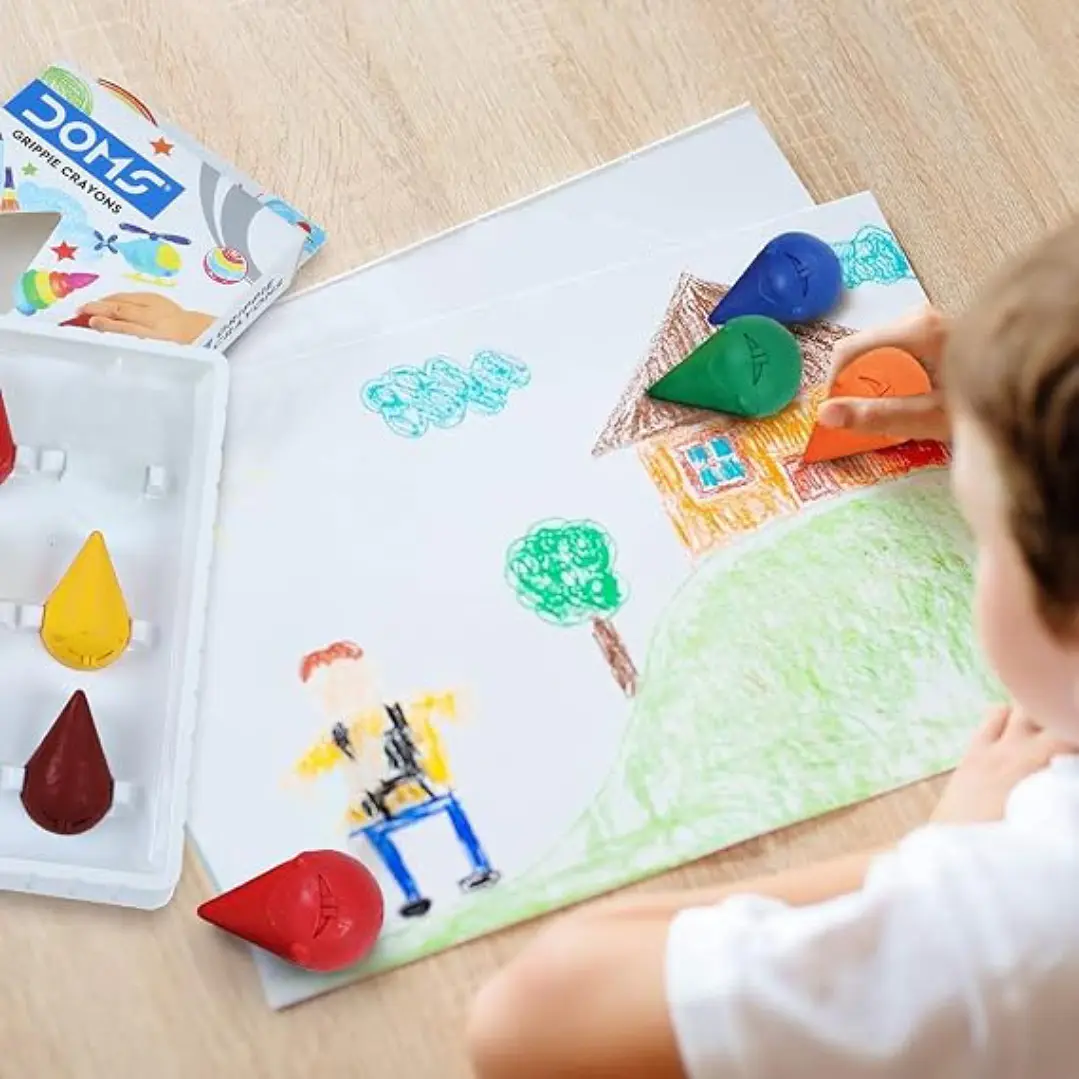 Crayones Plásticos Jumbo Grippie Doms Set 6 Colores 6
