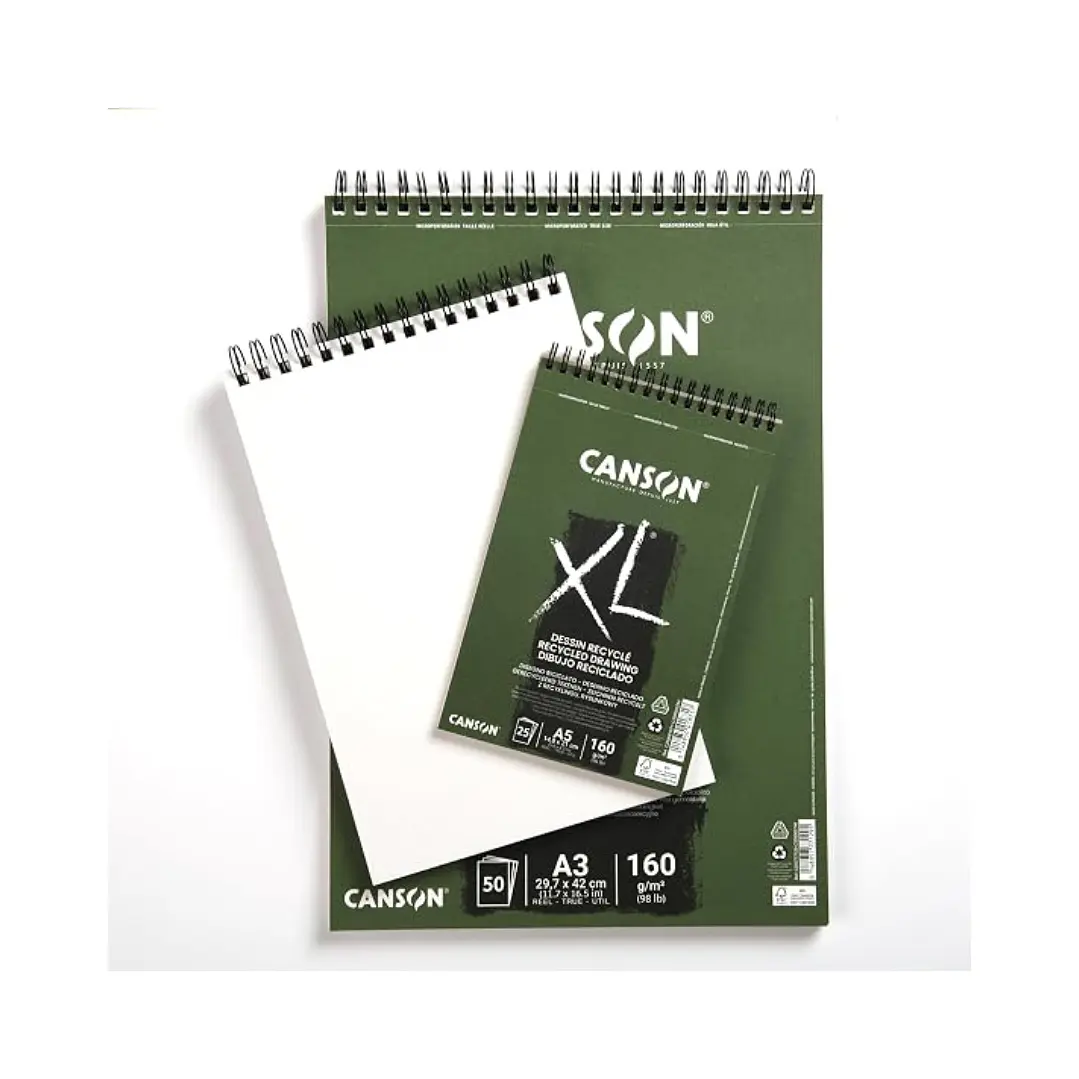Croquera Canson XL Dibujo Recycled 160gr 25hjs A5 (14,8x21cm) 4