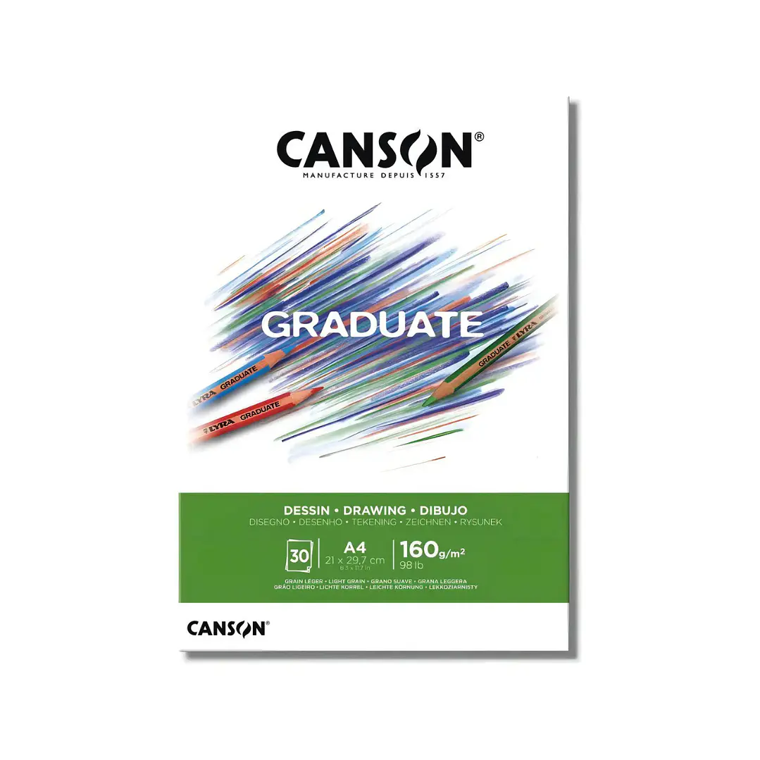 Block De Dibujo Canson Graduate A4 160gr 30 Hojas 1