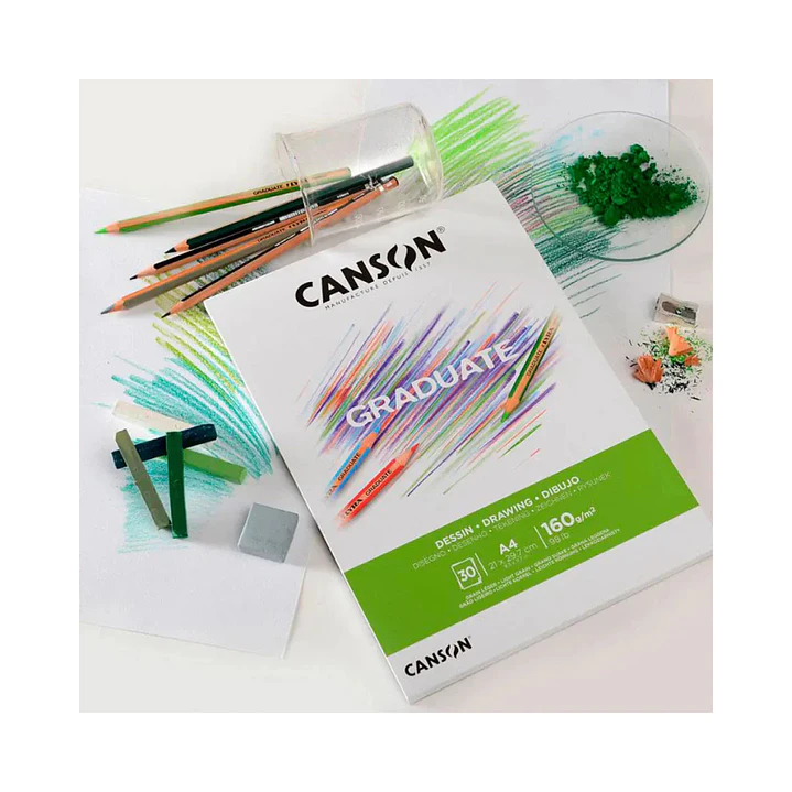 Block De Dibujo Canson Graduate A4 160gr 30 Hojas 3