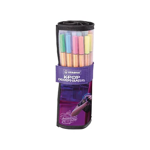Set Roller 25 Tiralíneas Stabilo Point 88 Kpop Demon Hunters