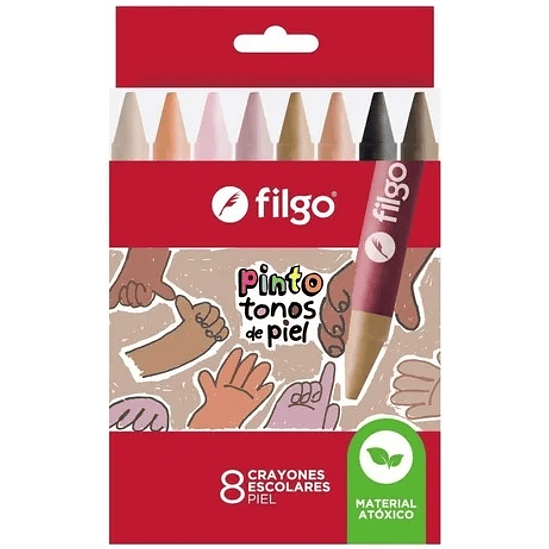 Crayones Filgo Pinto Tonos De Piel X8u 1