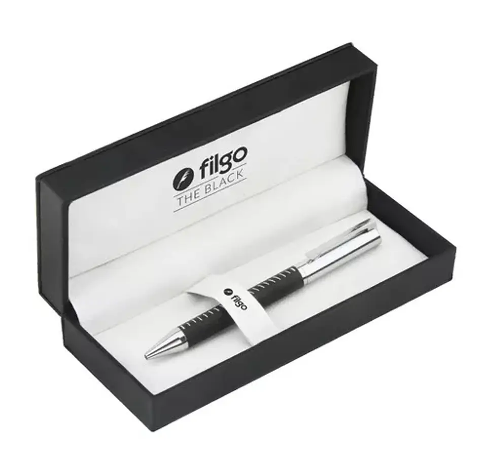 Boligrafo Filgo Braque Cuero Negro/tostado 1