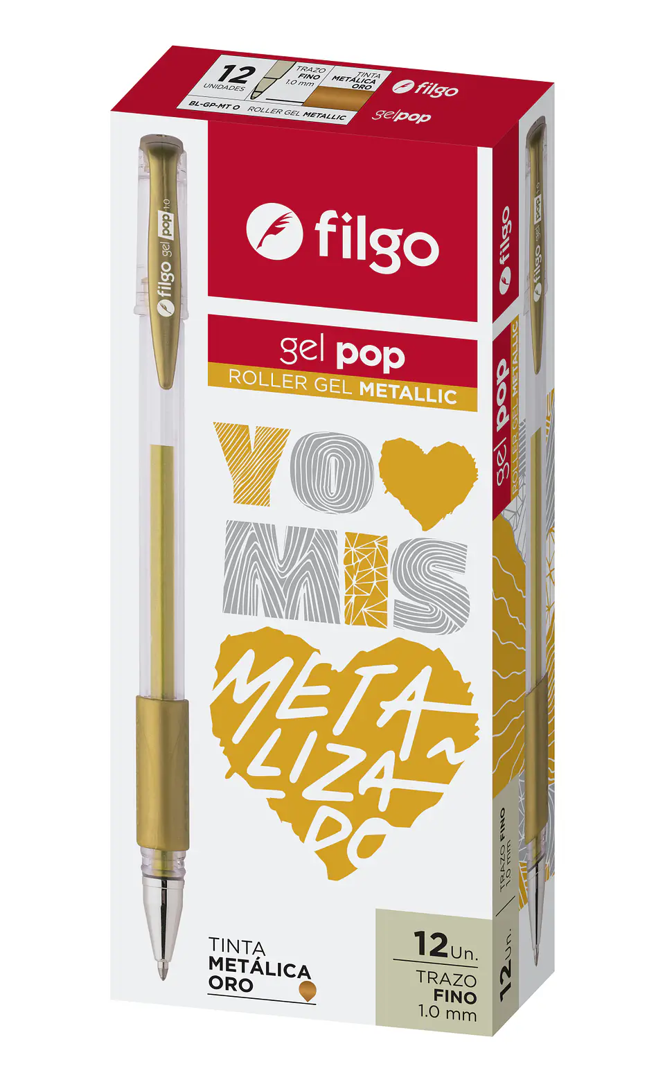 Boligrafo Filgo Roller Gel Pop Metalizado V/colores X12u. 1