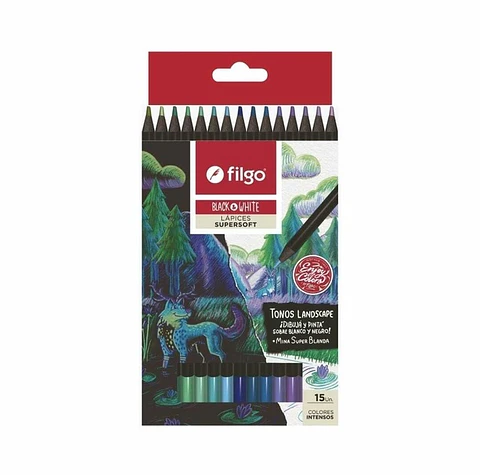 Lapices Filgo Black&white Tonos Landscape Supersoft