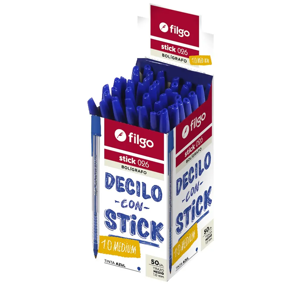 Boligrafo Filgo Stick 026 1mm X50 (Ver Opciones) 1