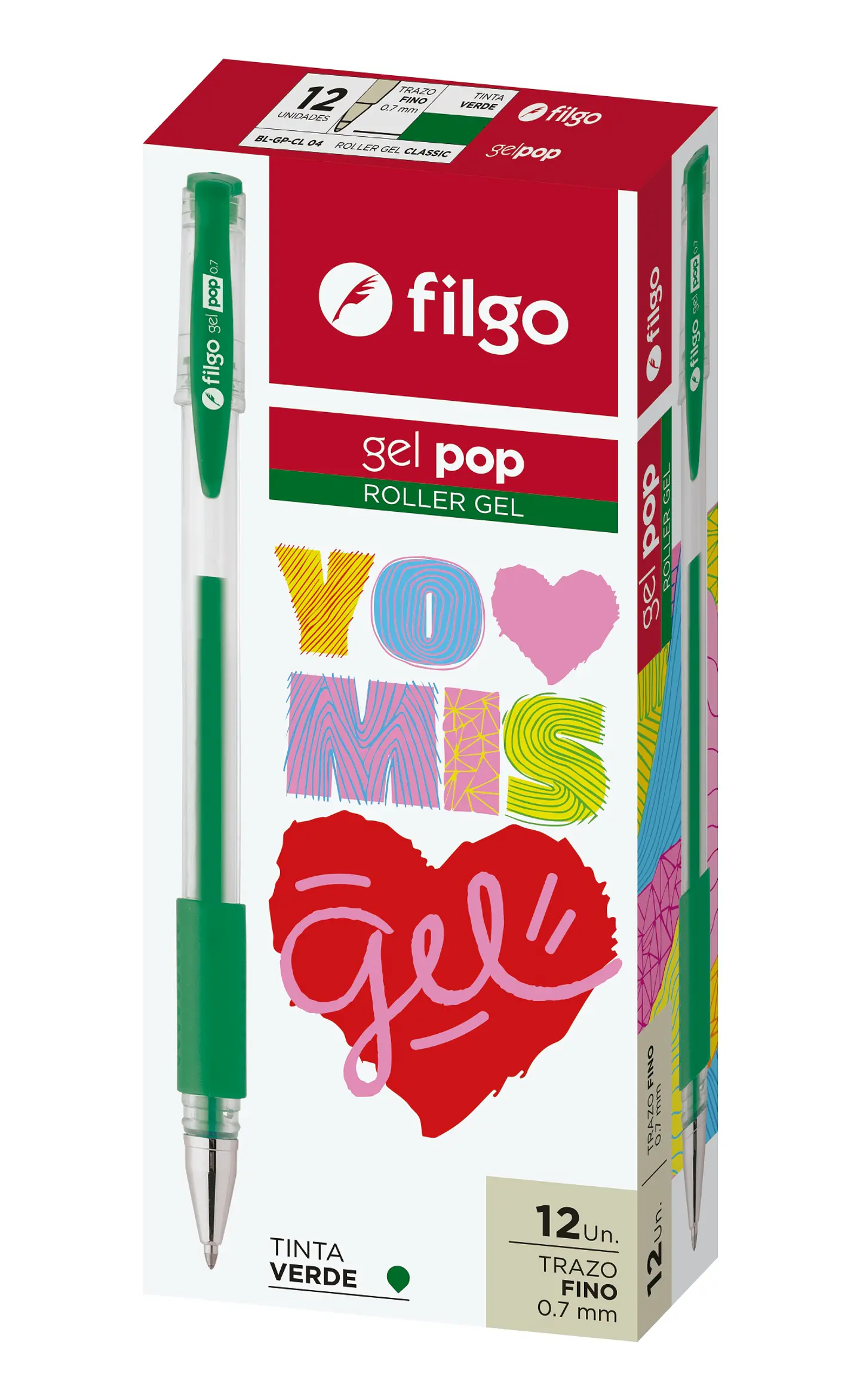 Boligrafo Filgo Roller Gel Pop Pastel V/colores X12u. 1
