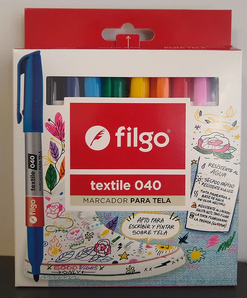 Marcador Filgo Para Tela Textile Estuche X 10u. Surtido