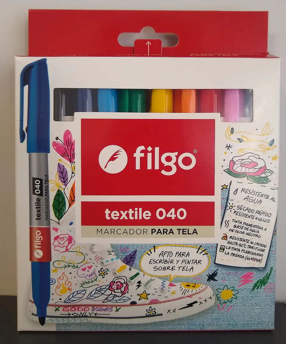 Marcador Filgo Para Tela Textile Estuche X 10u. Surtido 1