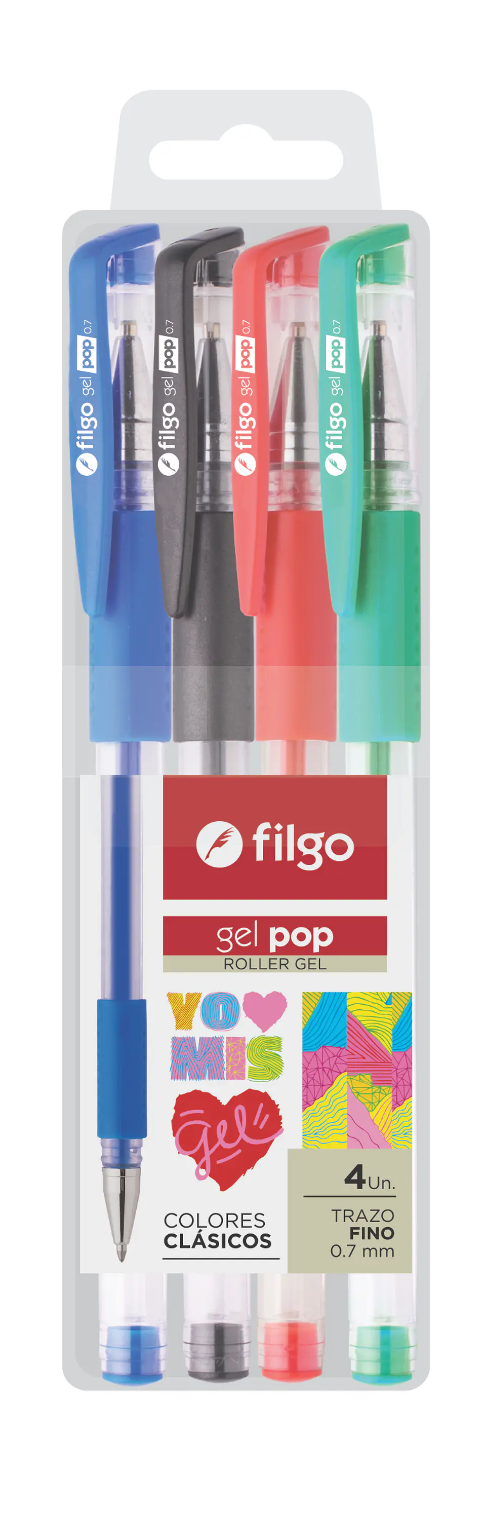 Boligrafo Filgo Roller Gel Pop Estuche X4u. 1