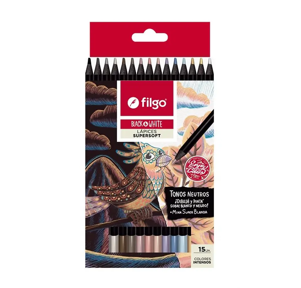 Lapices Filgo Black&white Tonos Neutros Supersoft 1