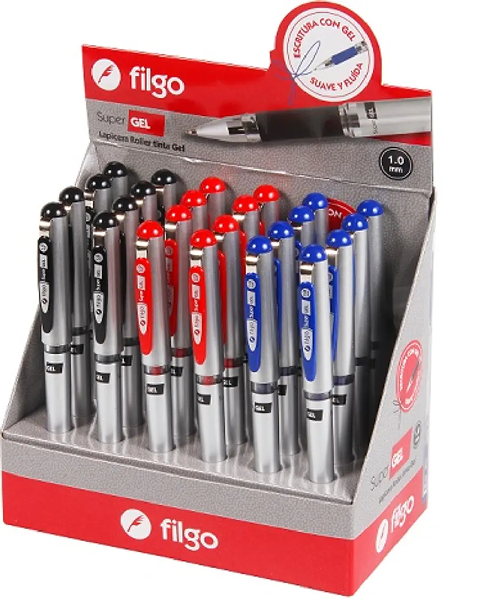 Boligrafo Roller Filgo Super Gel 1.0 Display X24u. 1