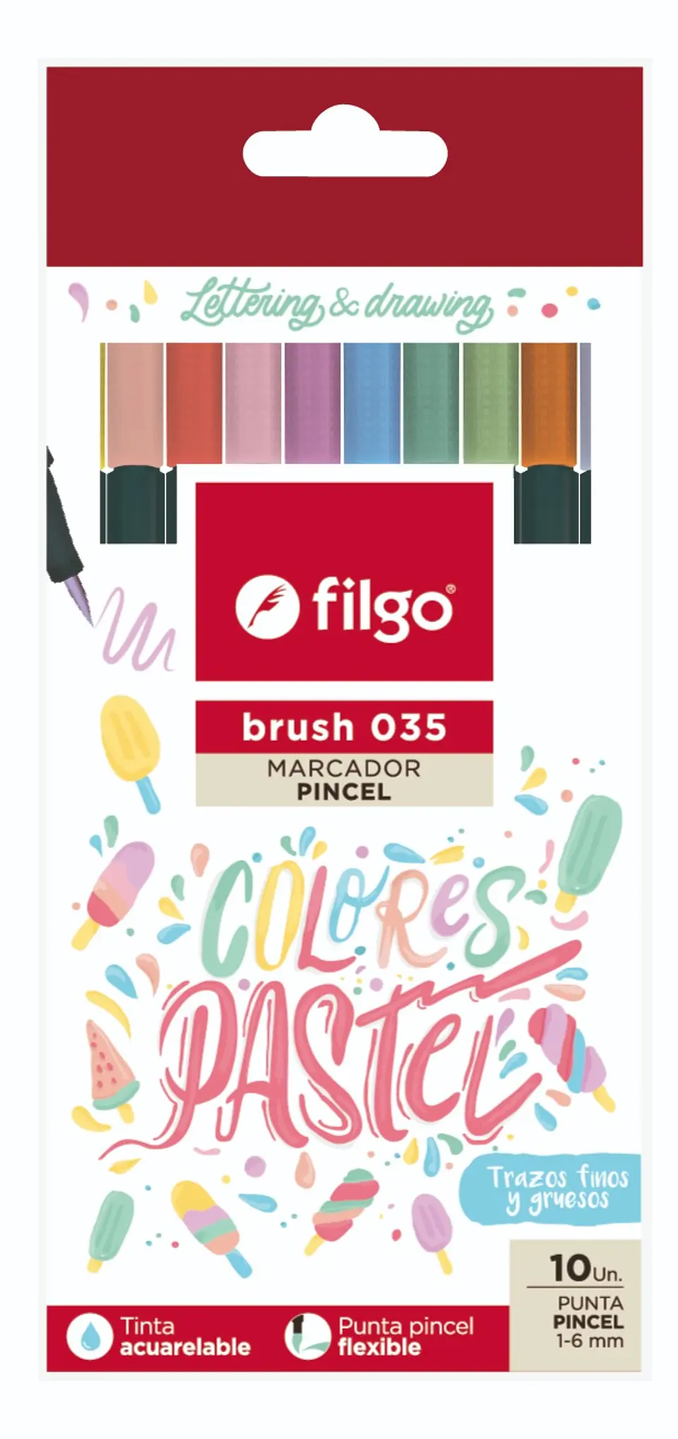 Marcador Filgo Brush 035 X 10 Pastel 1