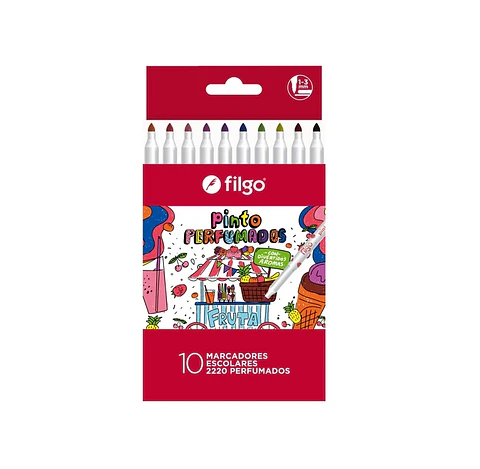 Marcador Filgo Pinto Estuche X10u. Perfumados