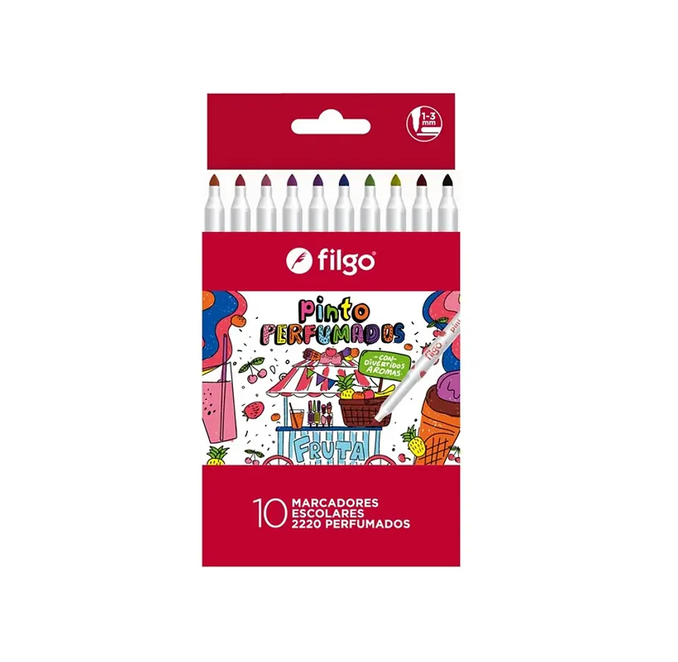 Marcador Filgo Pinto Estuche X10u. Perfumados 1