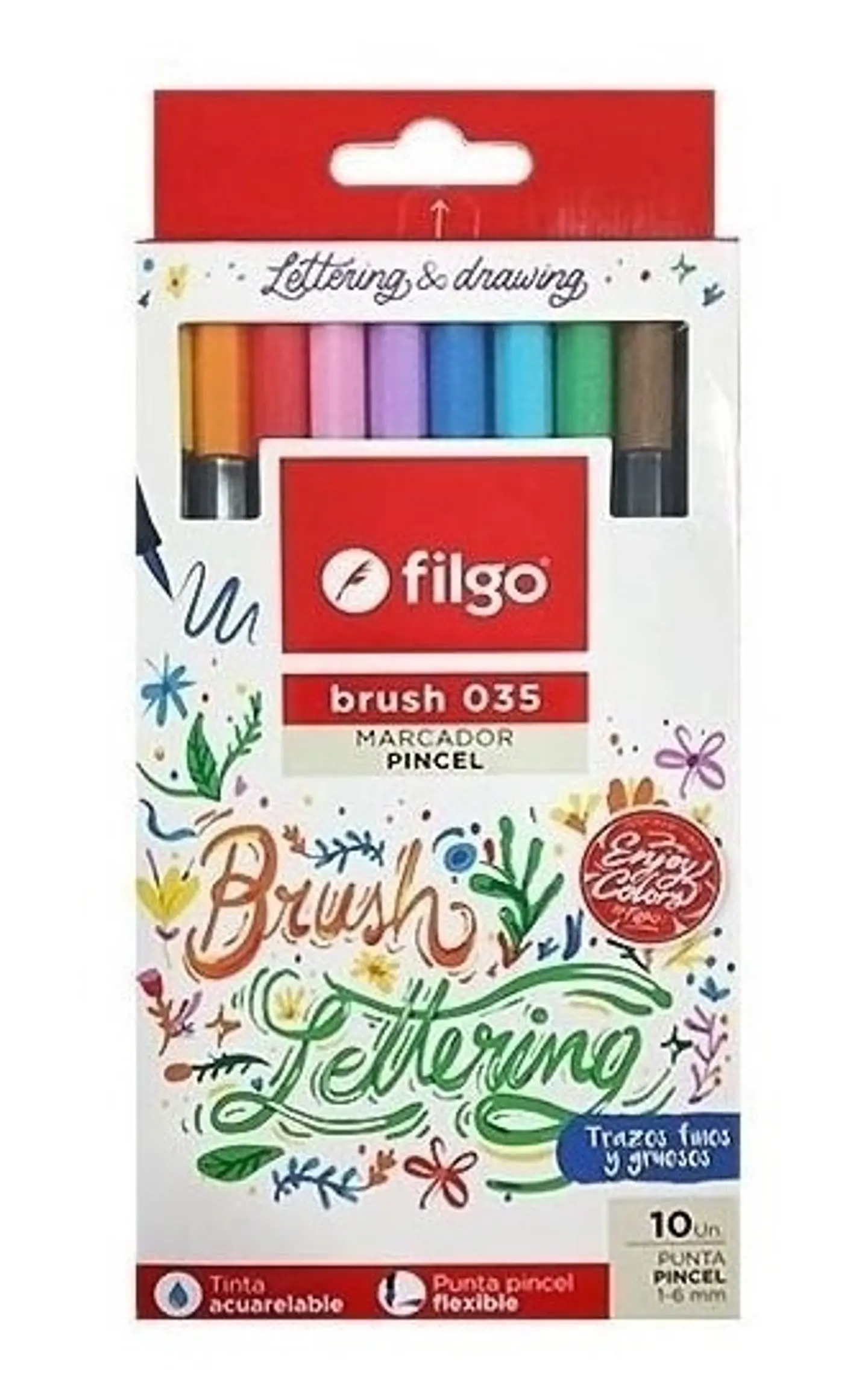 Marcador Filgo Brush 035 X 10 Surtido 1