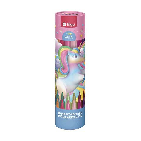 Marcadores Escolares Filgo Pinto Unicornio Surtidos X20u