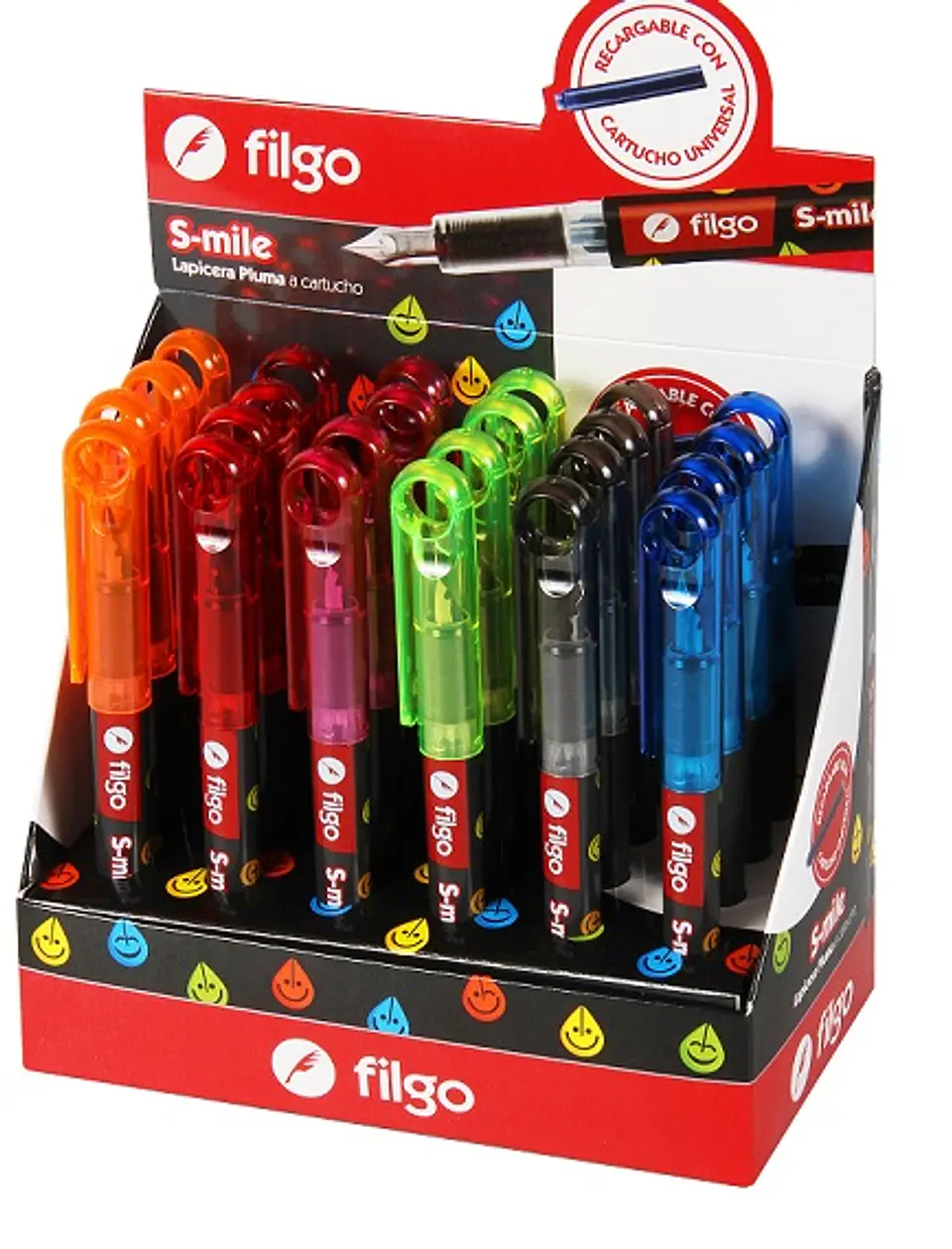 Lapicera Filgo S-mile Pluma X 24u C/u 1
