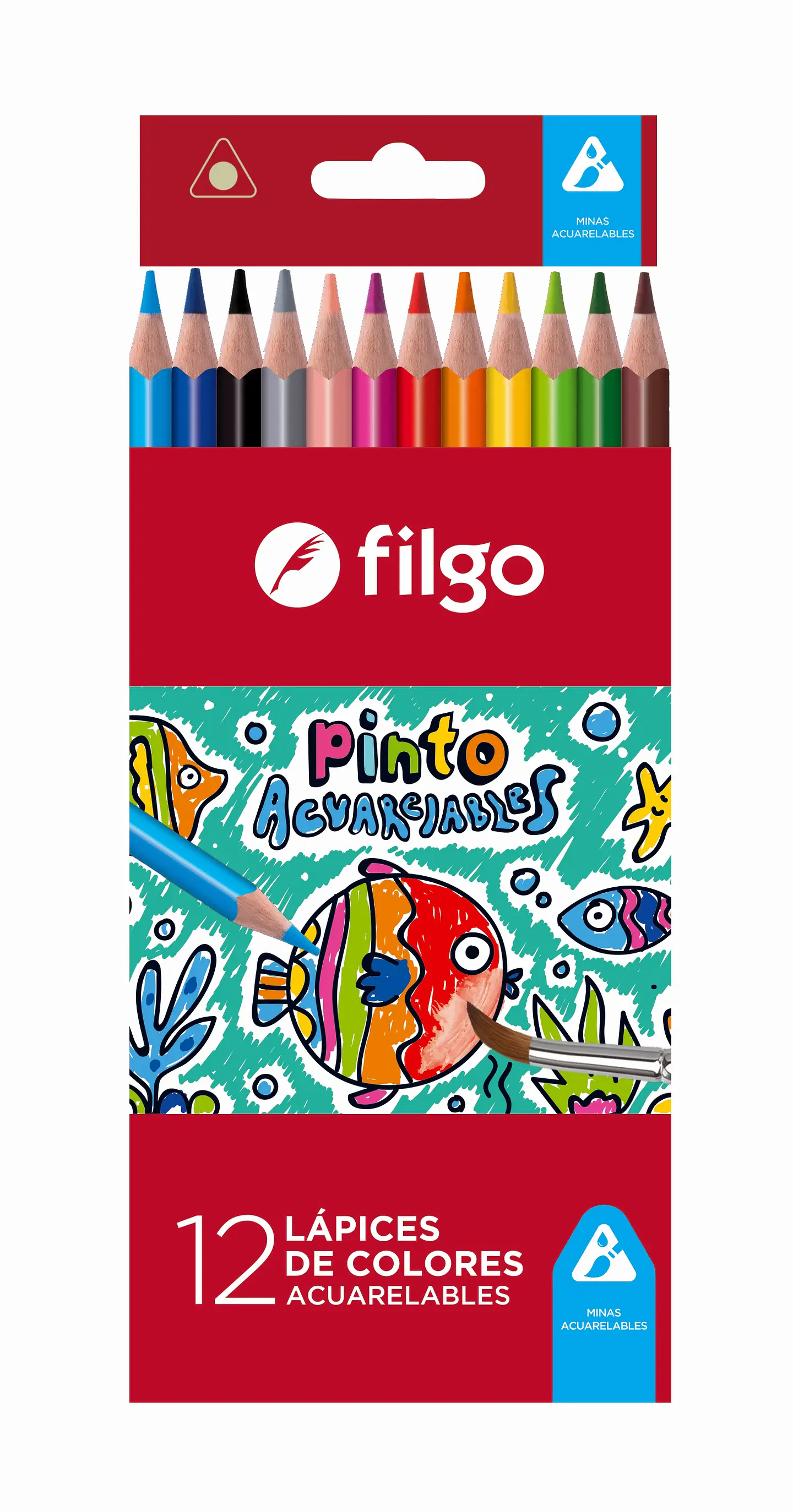 Lapiz Color Filgo Acuarelable X 12u. Largos 1