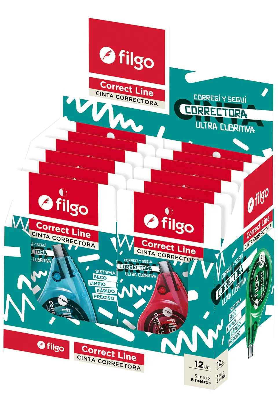 Cinta Correctora Line Filgo 5mm X 6mt C/u 1