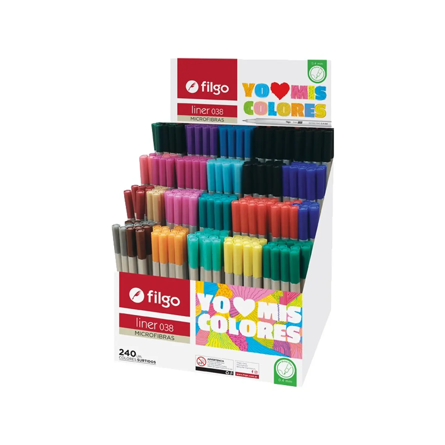 Exhibidor Filgo Liner 038 0.4mm X240 Surtido 1