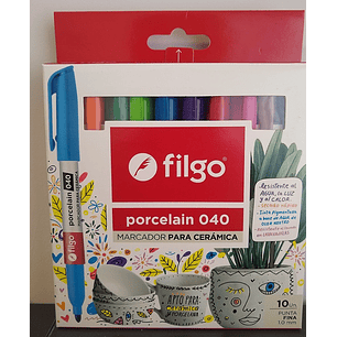 Marcador Filgo P/ceramica Porcelain 040 Estuche X 10u.