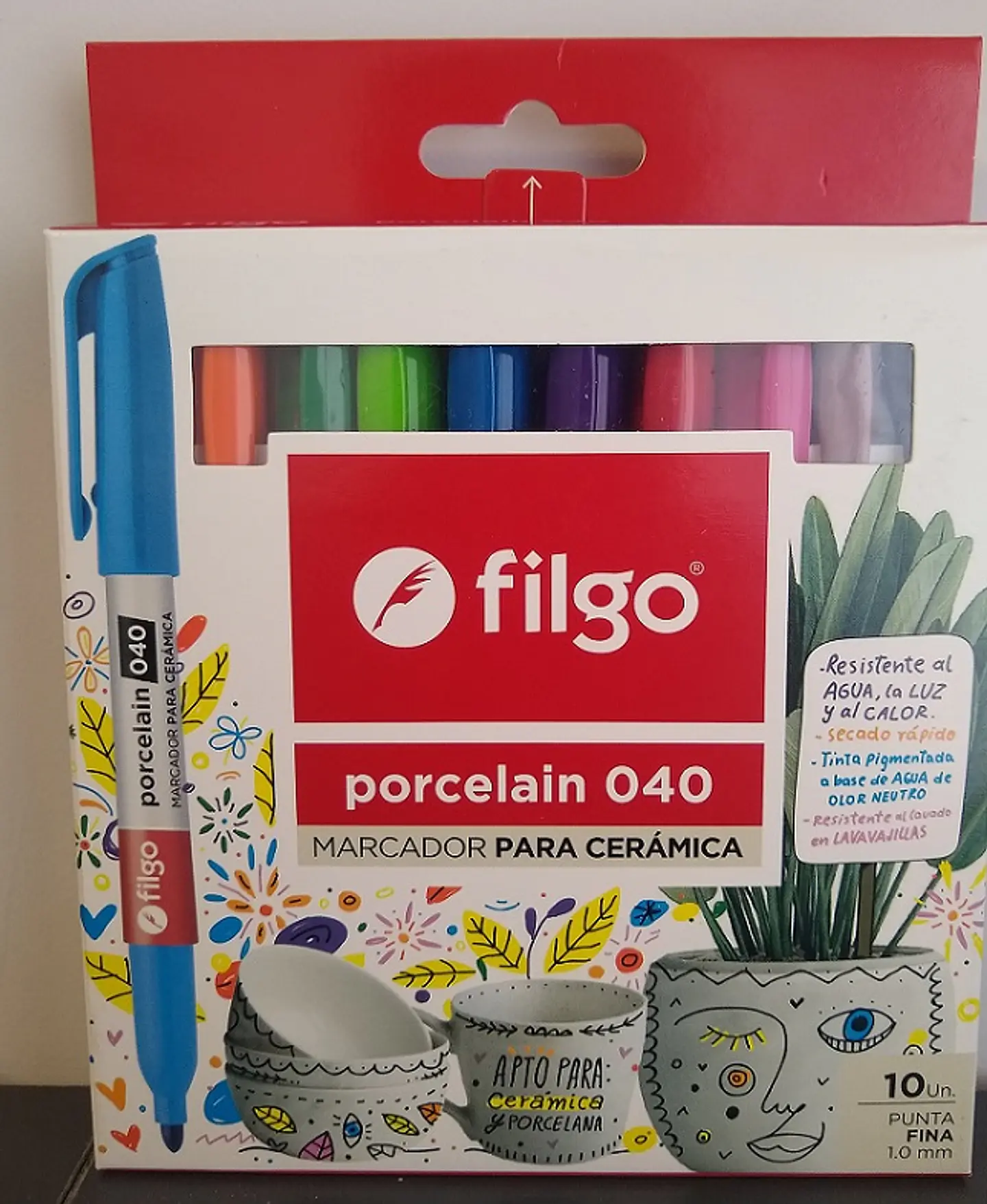 Marcador Filgo P/ceramica Porcelain 040 Estuche X 10u. 1