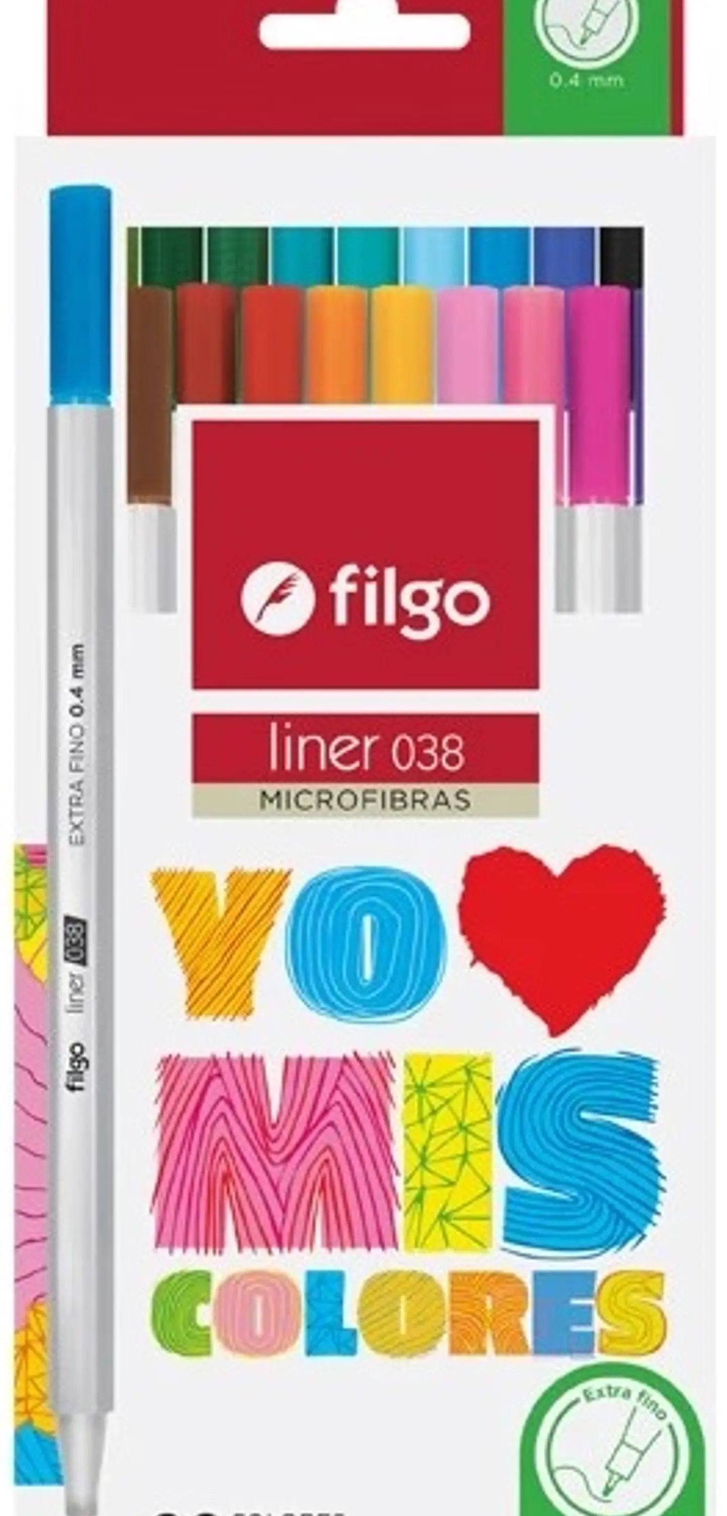 Marcador Escolar Filgo 036 Yo Amo Mis Colores 1.0 Mm X20u. V/colores 1