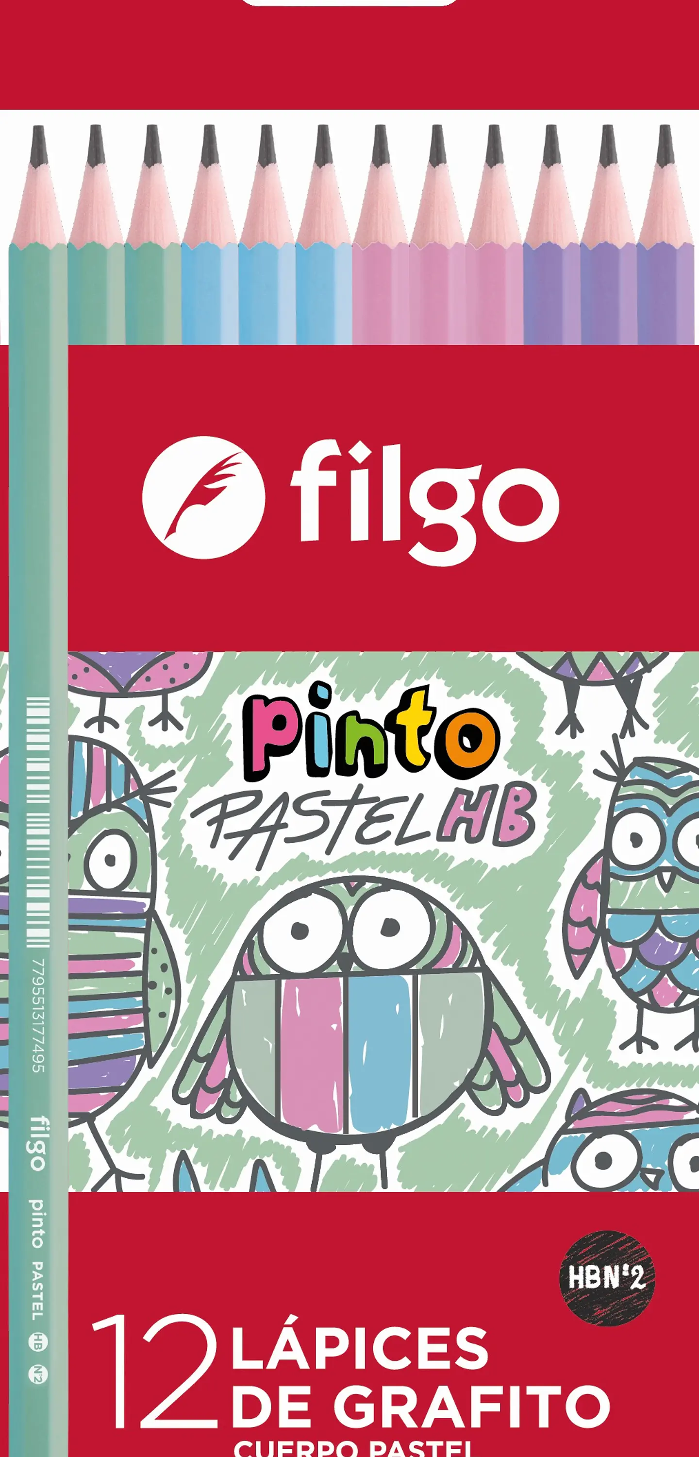 Lapiz Grafito Filgo Pinto Pastel Hbx12u. 1