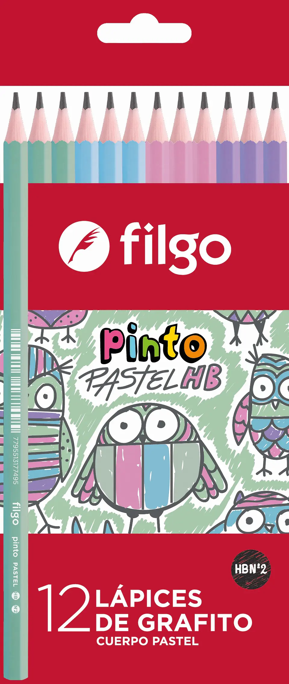 Lapiz Grafito Filgo Pinto Pastel Hbx12u. 1