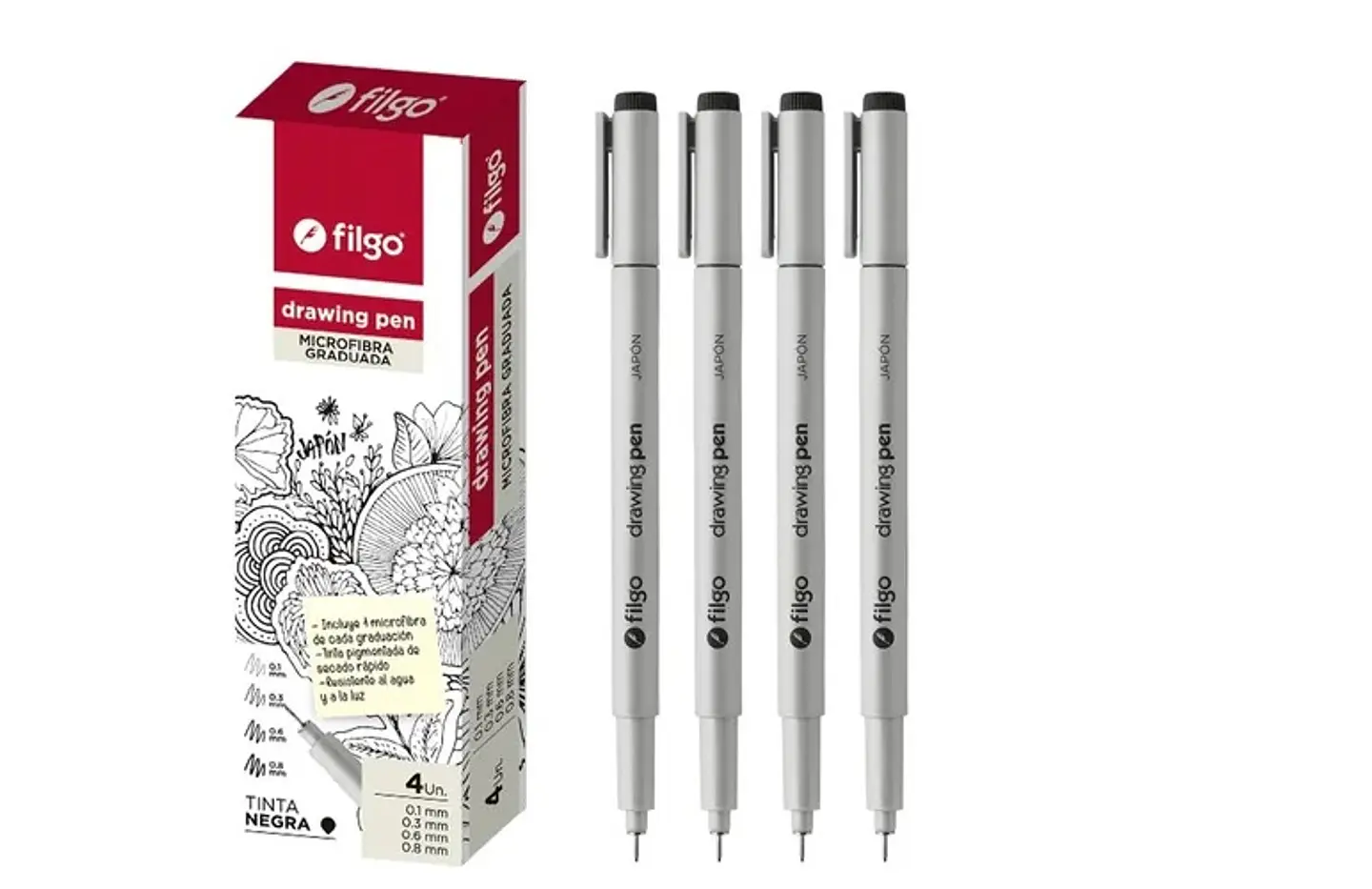 Microfibra Filgo Drawing Pen X4u. Surtido 1