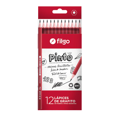 Lapiz Grafito Pinto Filgo Hbx12u.