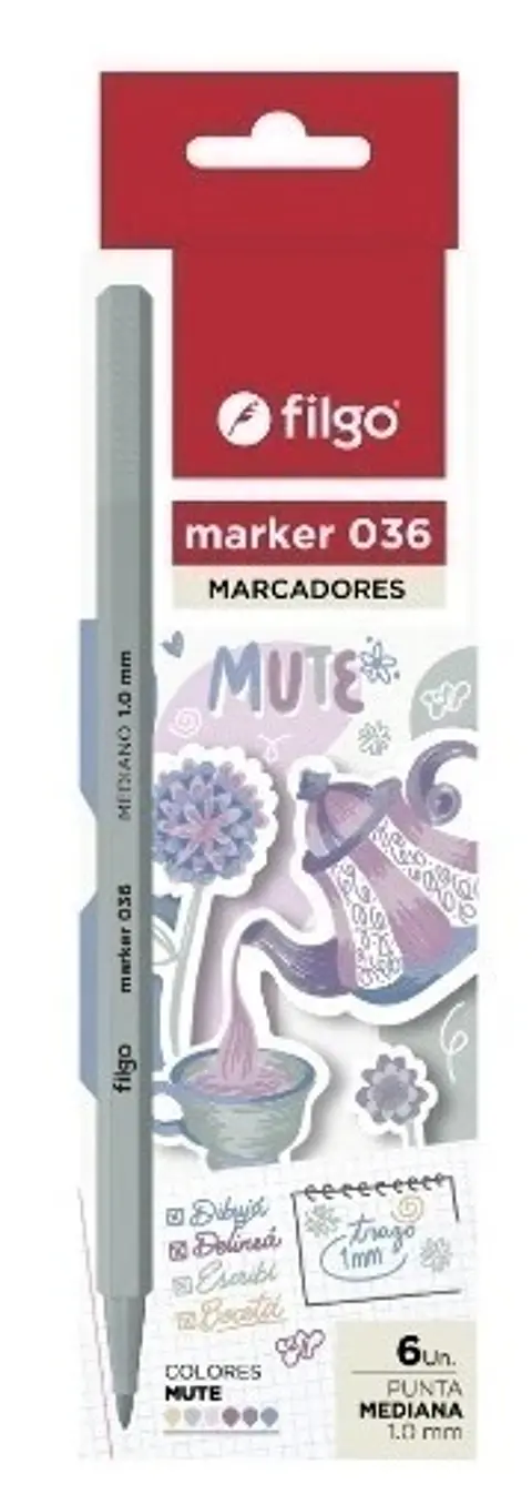 Marcadores Filgo Mute 036 1.0mm