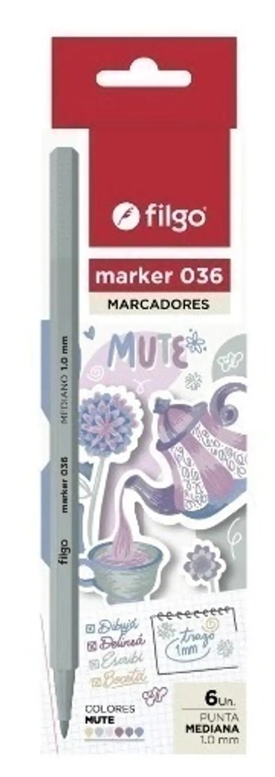 Marcadores Filgo Mute 036 1.0mm 1