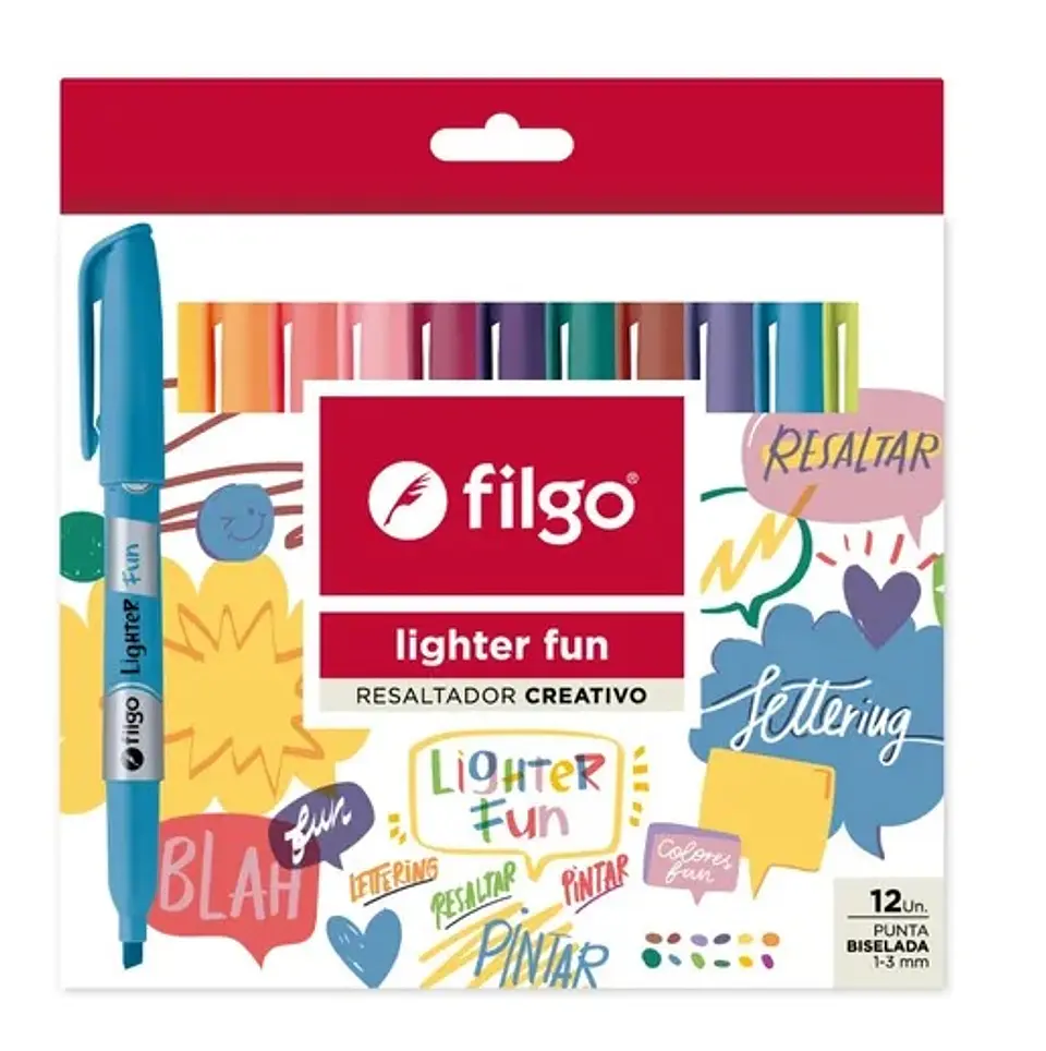 Resaltador Filgo Lighter Fine Fun X 12u. V/colores 1