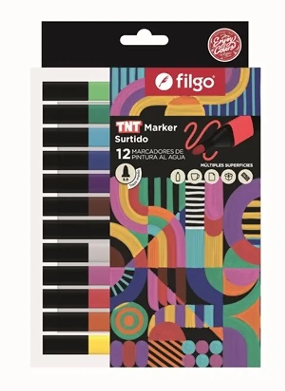 Marcadores Filgo Pintura Al Agua Tnt X12u Surtido Trazo Medio 1
