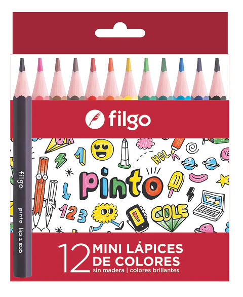 Lapiz Filgo De Colores Cortos X 12 Und