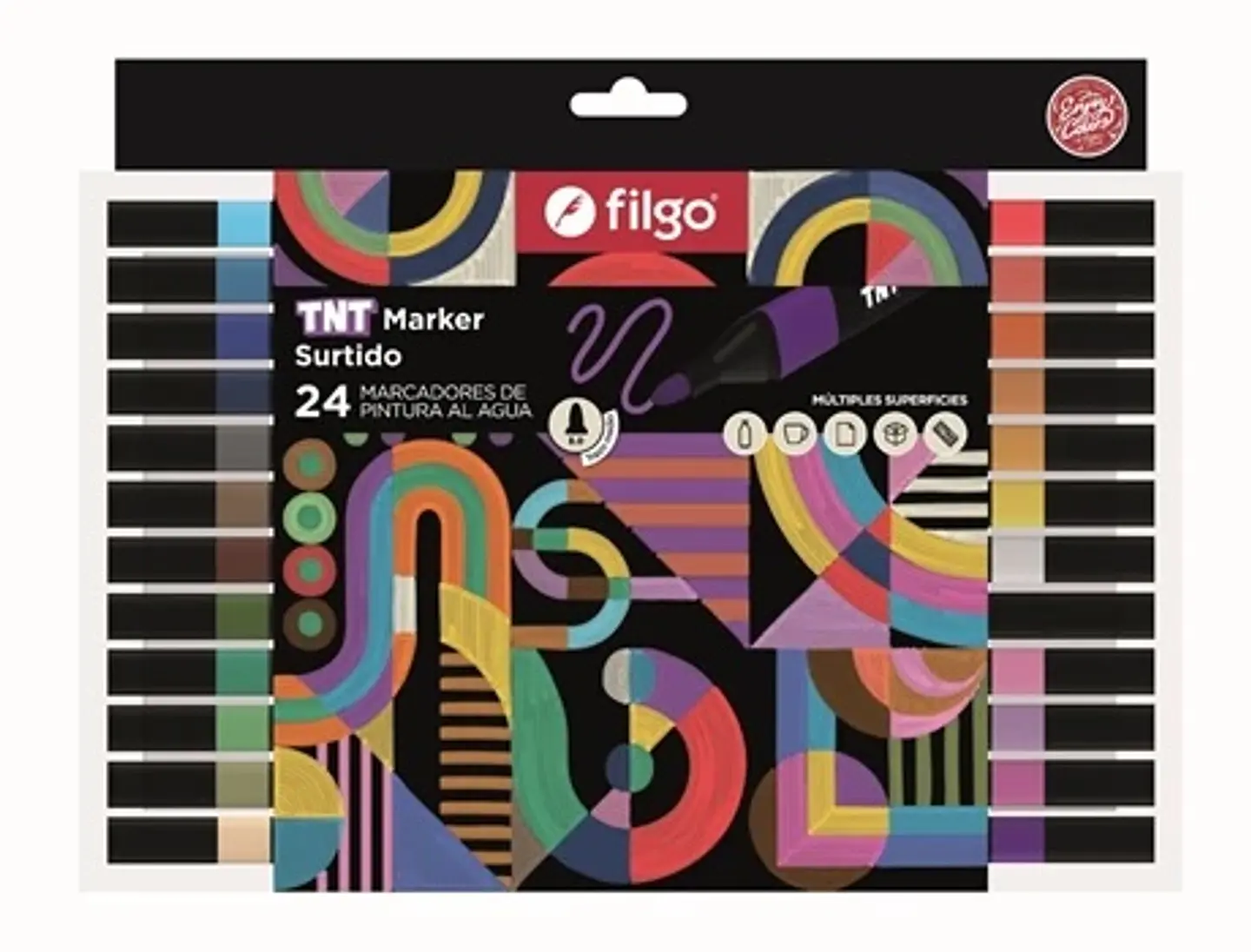 Marcadores Filgo Pintura Al Agua Tnt X24u Surtido Trazo Medio 1