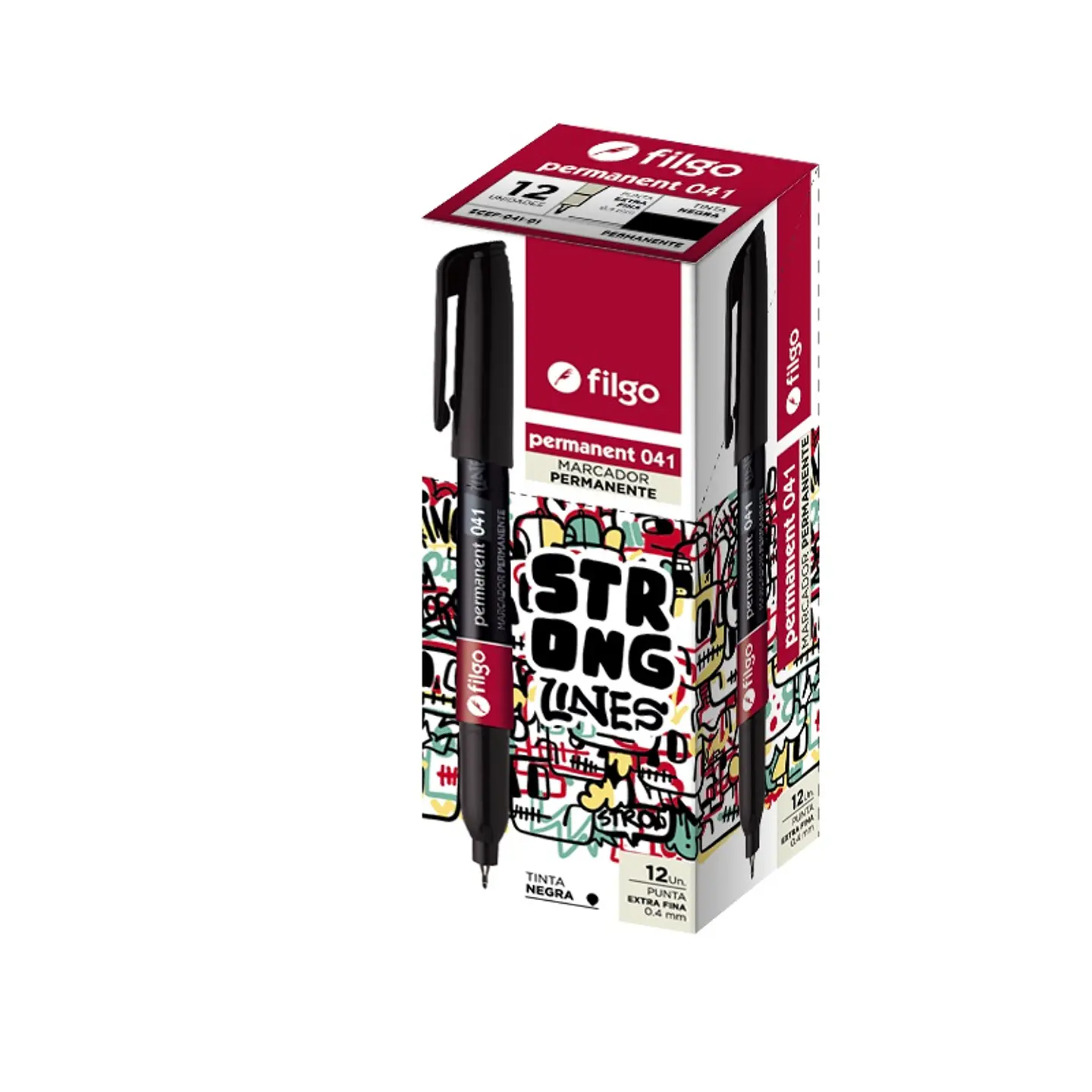 Marcador Filgo 041 Permanent Marker Punta Extra Fina 1
