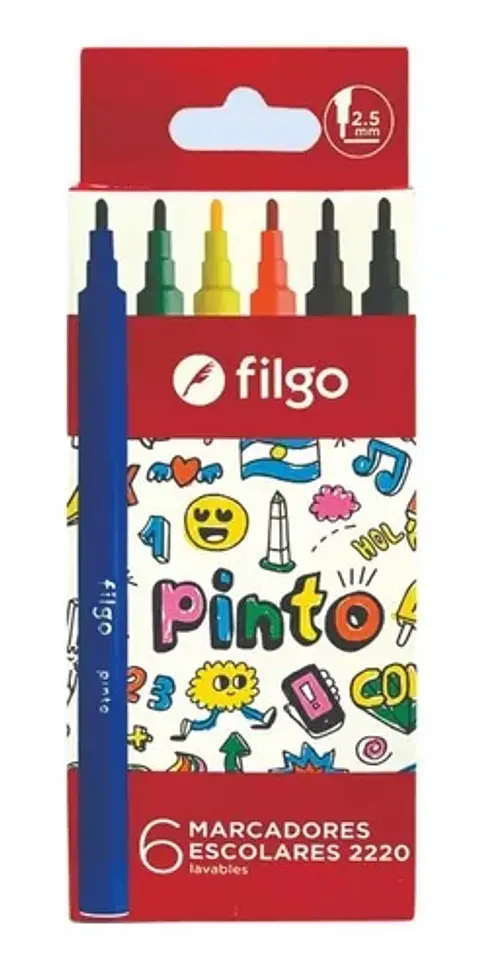 Marcador Escolar Filgo V/colores X6u