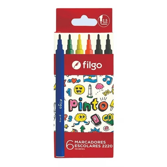 Marcador Escolar Filgo V/colores X6u 1